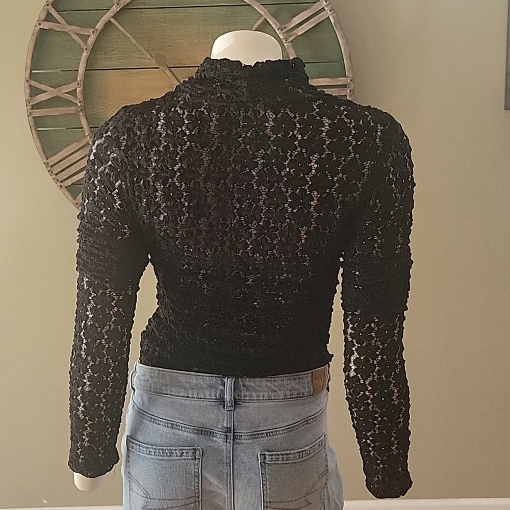 Free People intimately free Day and Night Black Lace Bodysuit
